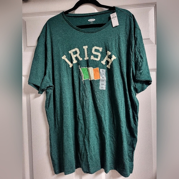 Old Navy Mens Green Irish Graphic T-Shirt- Size XXL - Picture 1 of 3